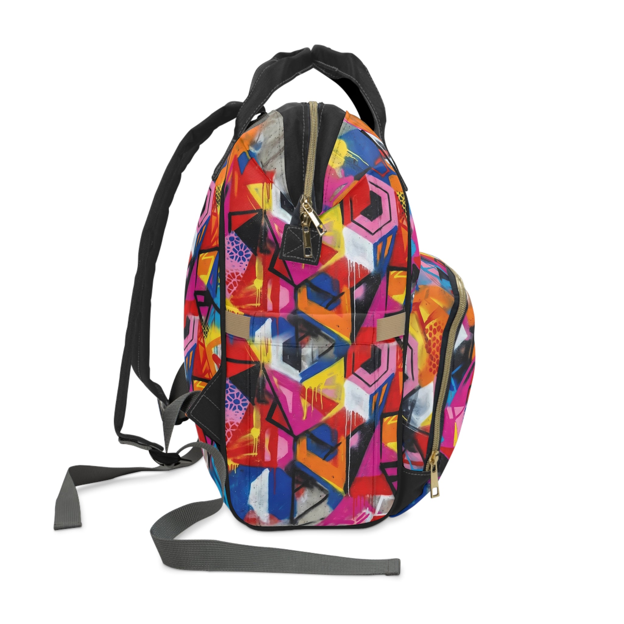 Colorful Graffiti Design Multifunctional Diaper Backpack