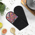 Colorful Graffiti Double Oven Mitts - Quilted Heat-Resistant Pot Holders
