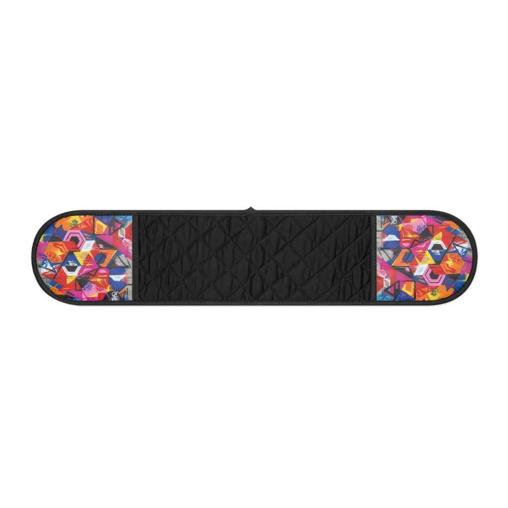 Colorful Graffiti Double Oven Mitts - Quilted Heat-Resistant Pot Holders