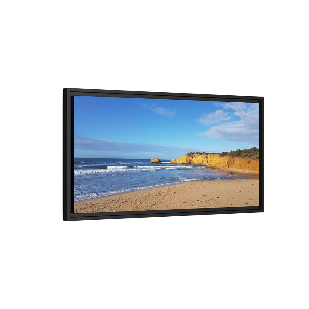 Framed Matte Canvas Beachscape — Seaside Wall Art