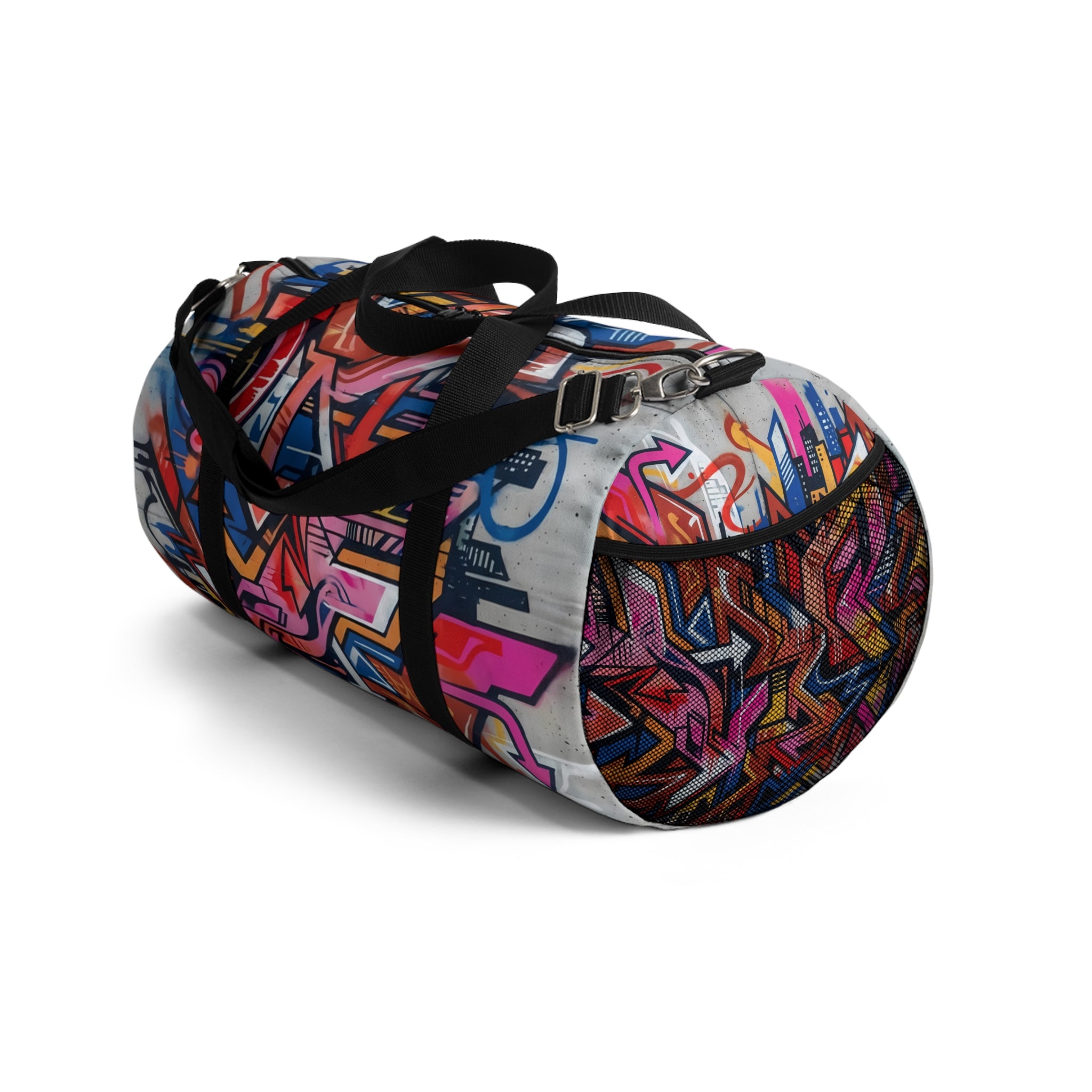 Graffiti Covered Duffel Bag – Urban Streetwear Travel Bag