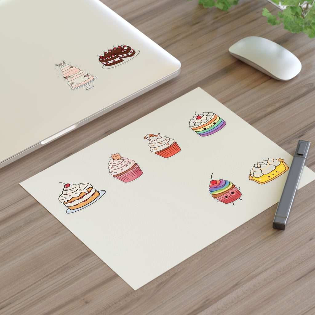 Cupcake Sticker Sheet — Cute Dessert Planner Stickers for Journals & Scrapbooks
