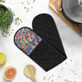 Colorful Abstract Oven Mitts - Double-Handled Pot Holder for Kitchen & Baking