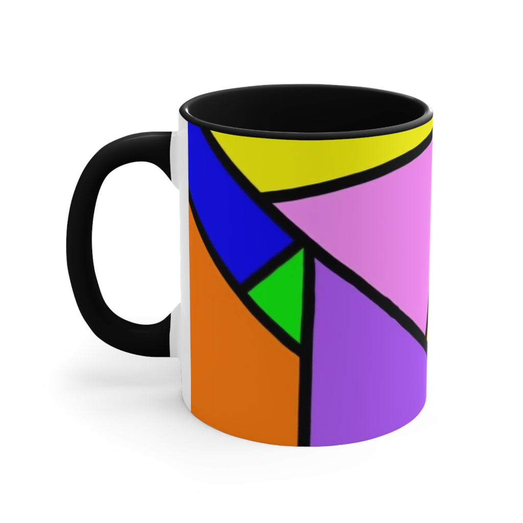 Ceramic Coffee Mug 11oz - Colorful Abstract Pattern
